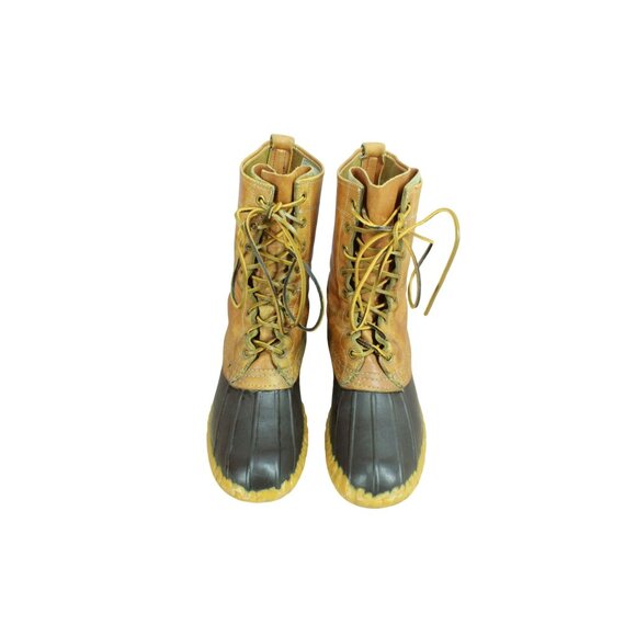 Vintage LL Bean Men's Brown Leather Mid-Calf Unlined Hunting Duck Boots Size 7 N - Picture 5 of 10